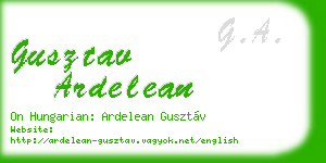 gusztav ardelean business card